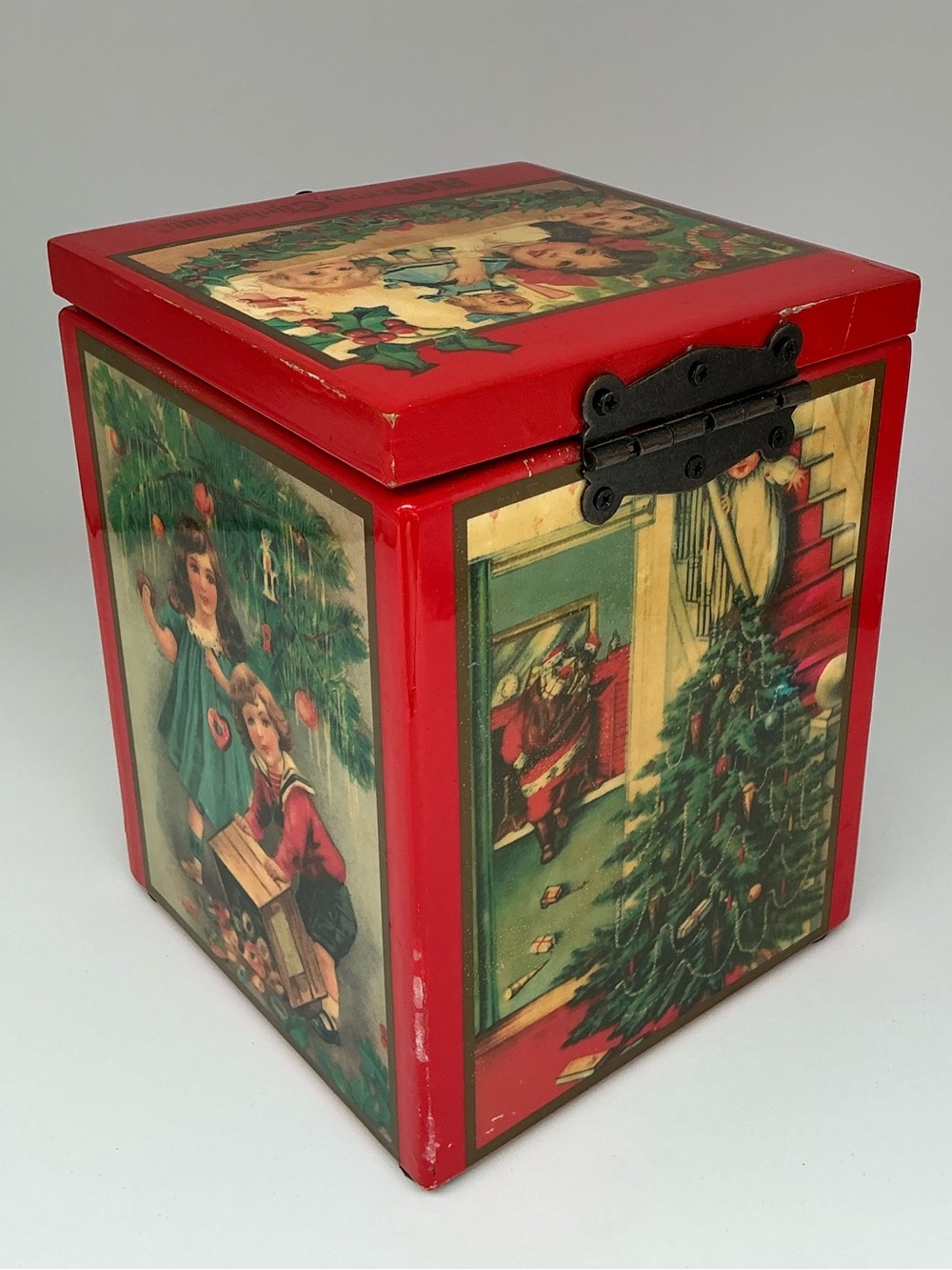 Vintage 1987 Christmas Santa Music Box Jack in the Box Animated Holiday Decor - Picture 3 of 10